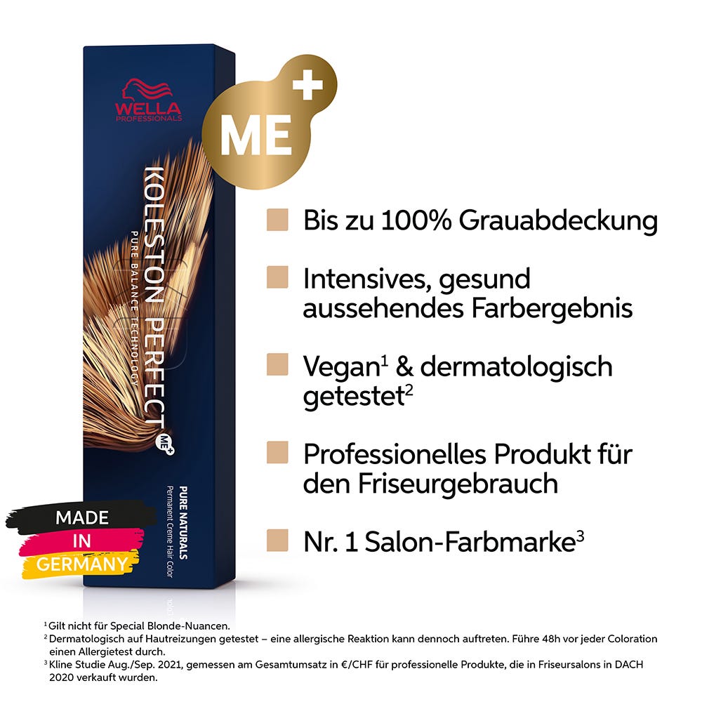 Wella Koleston Perfect Me+ Pure Naturals Haarfarbe Schwarz 2/0 80 ml