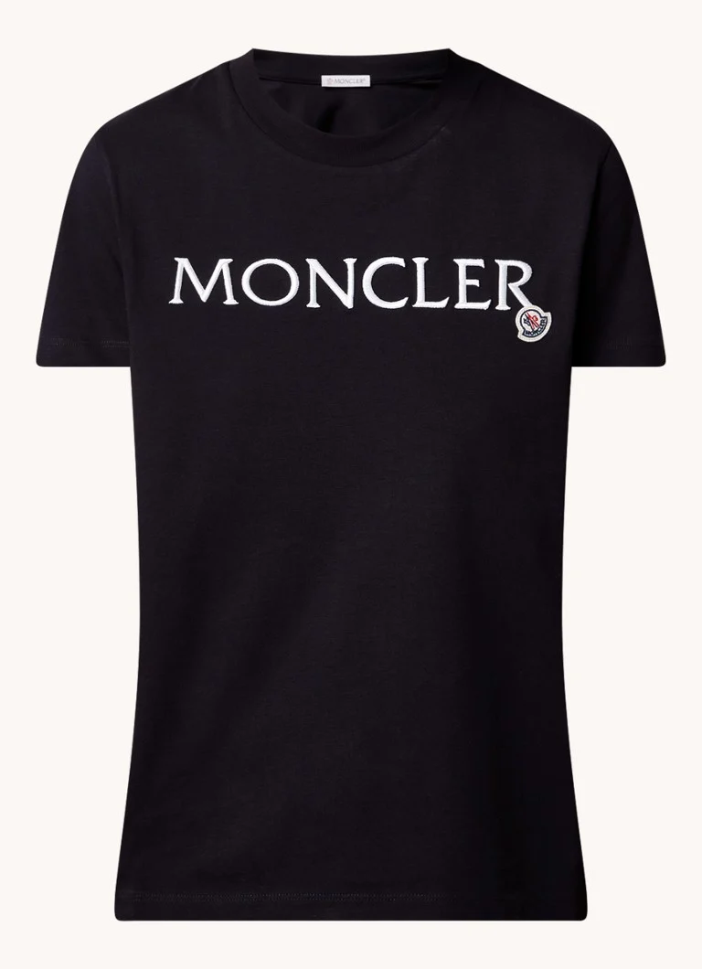 T-shirt Moncler in cotone biologico con logo ricamato
