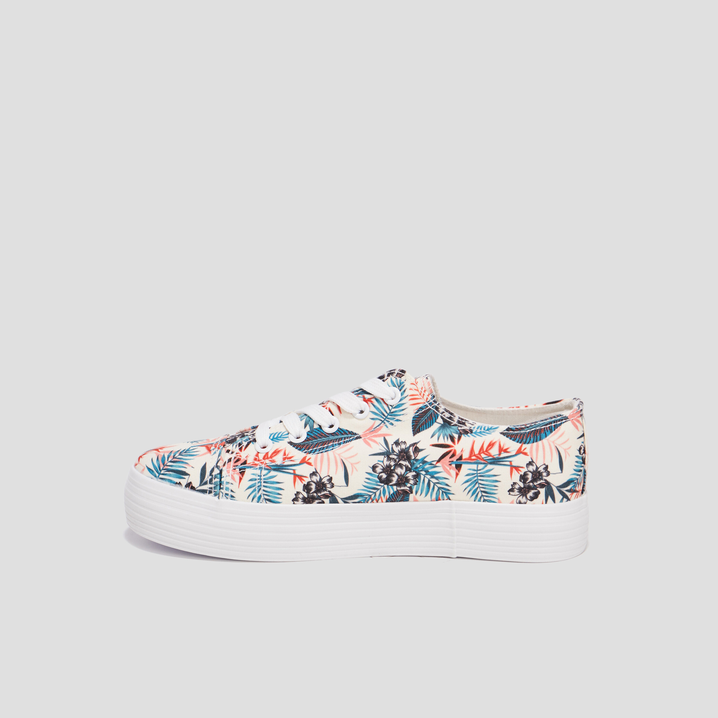 Tennis à lacets en toile Liberto multicolore femme | La Halle