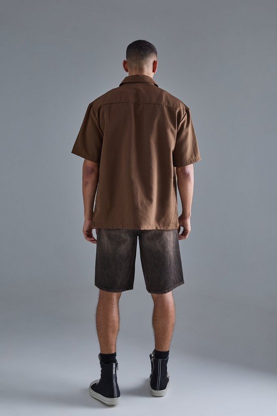 Kastiges Oversize Ripstop Hemd