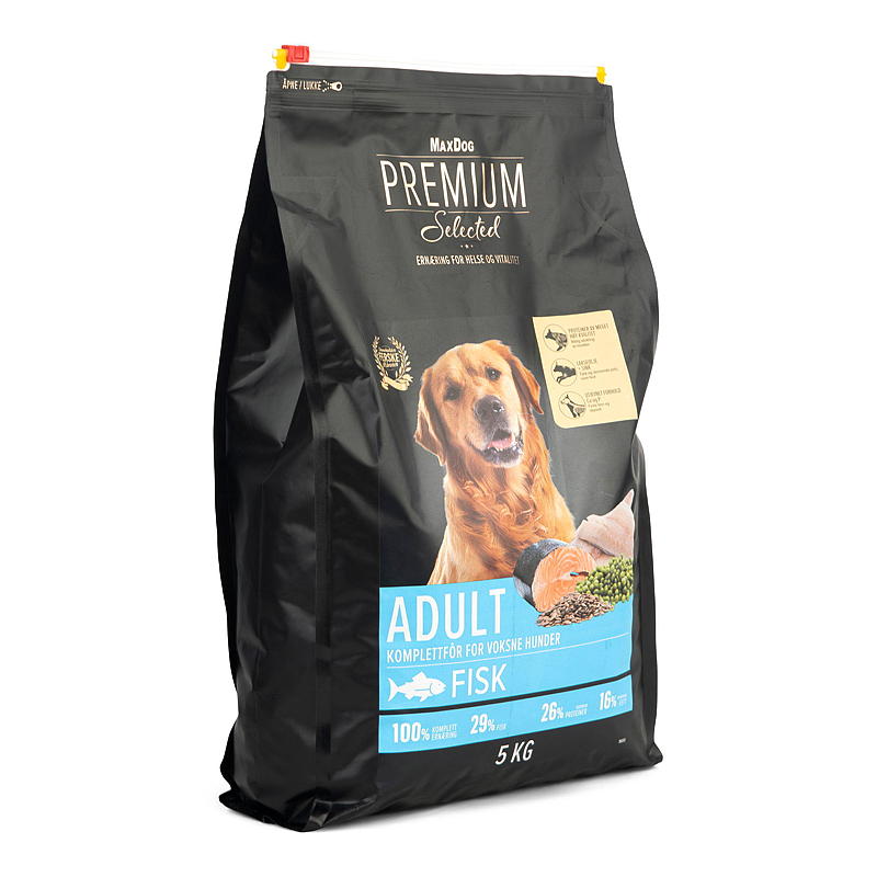 MaxDog Premium Hundemat 5 kg Fisk Grainfree Premium MaxDog