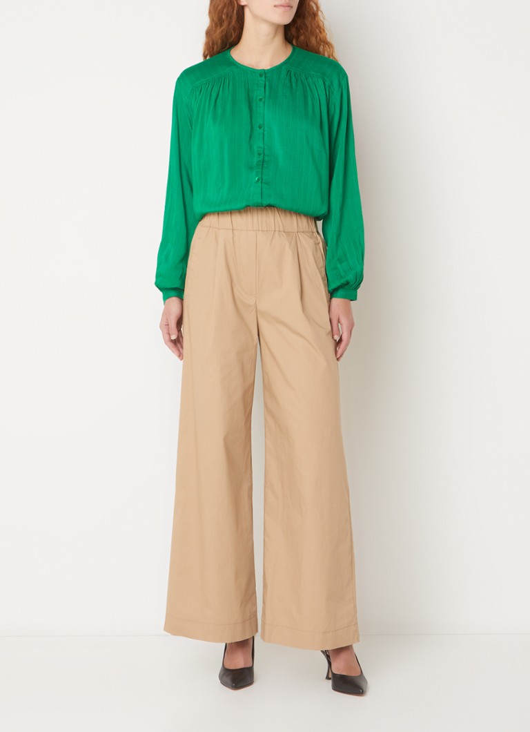 by-bar Saar blouse with texture and balloon sleeves