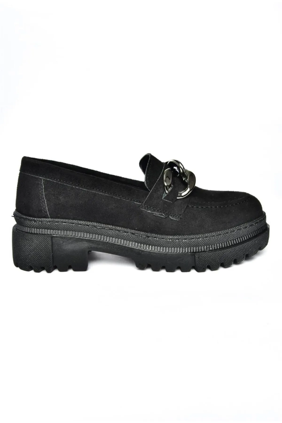 Fox Shoes  P6520342002 Damen-Freizeitschuhe aus schwarzem Wildleder mit dicker Sohle