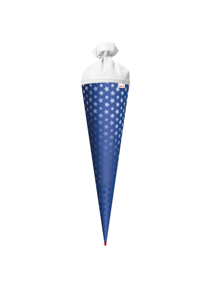 ROTH Bastel-Schultüte groß blau 70 cm, Sterne in Glanzfolie in Blau günstig kaufen onesize