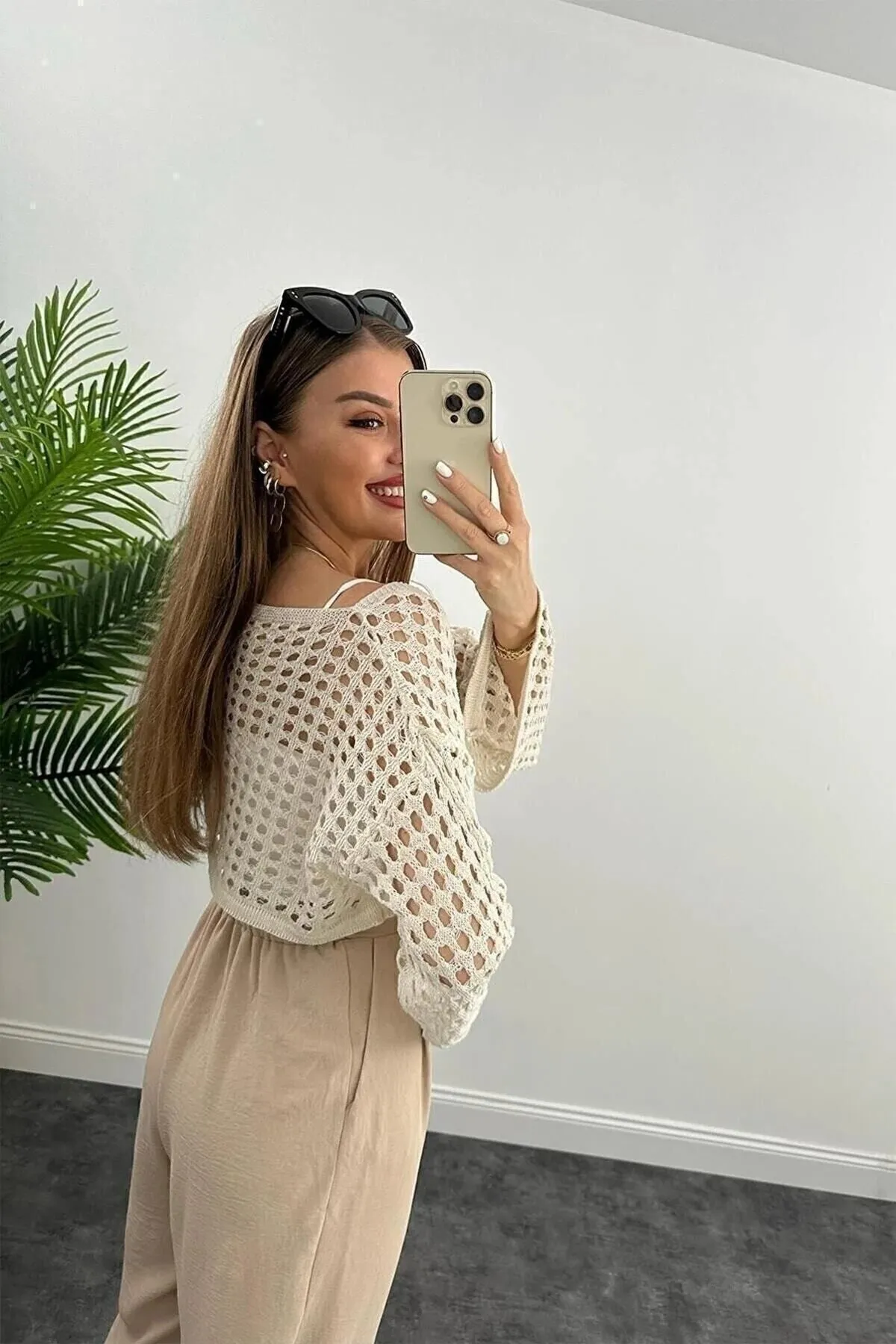 manolyabutik  Bluse - Beige - Bolero