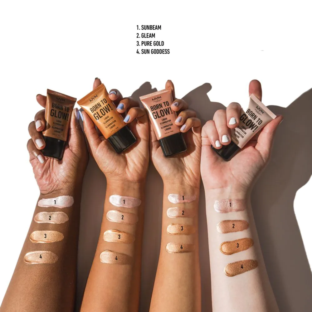 NYX Born To Glow skystas apšvietiklis „Gleez“