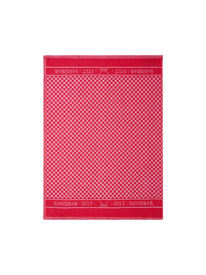 Sansibar 3-teiliges Set: Geschirrtuch Set in Rot günstig kaufen 50x70 cm