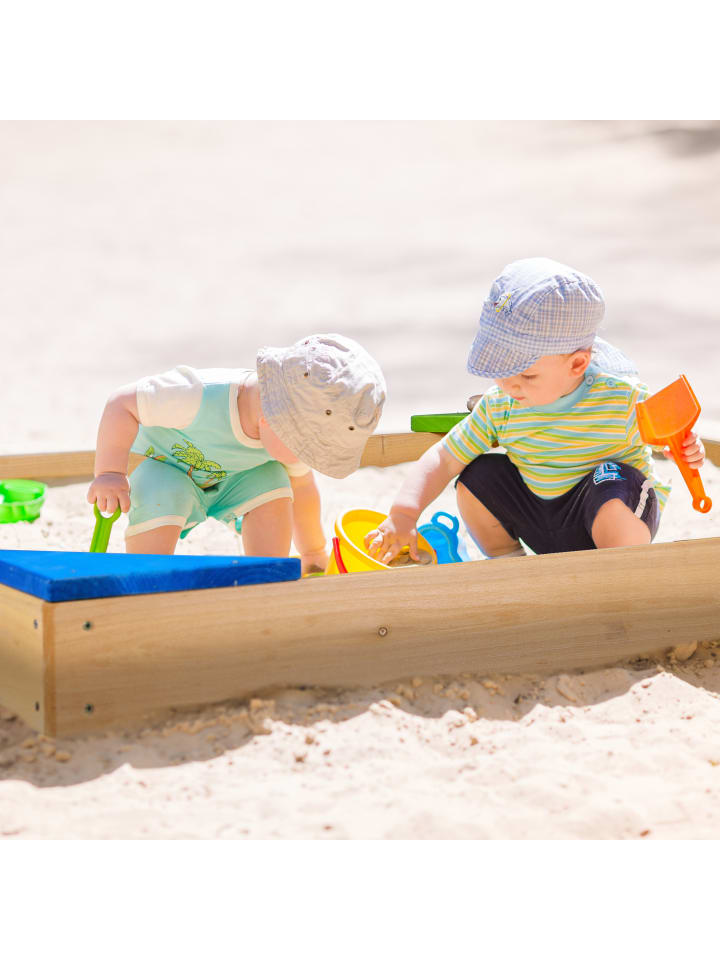relaxdays Sandkasten in Natur - (B)90 x (H)11,5 x (T)90 cm günstig kaufen onesize