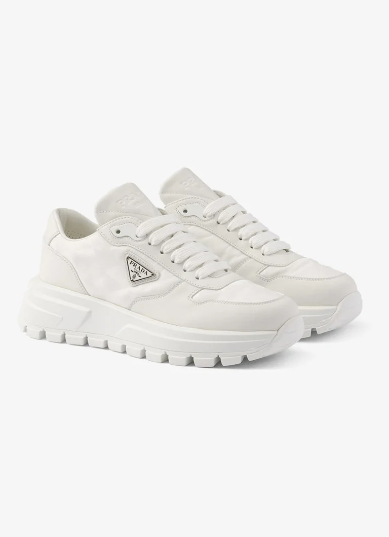 Tenisky Prada Prax 01 Re-Nylon s koženými detailmi