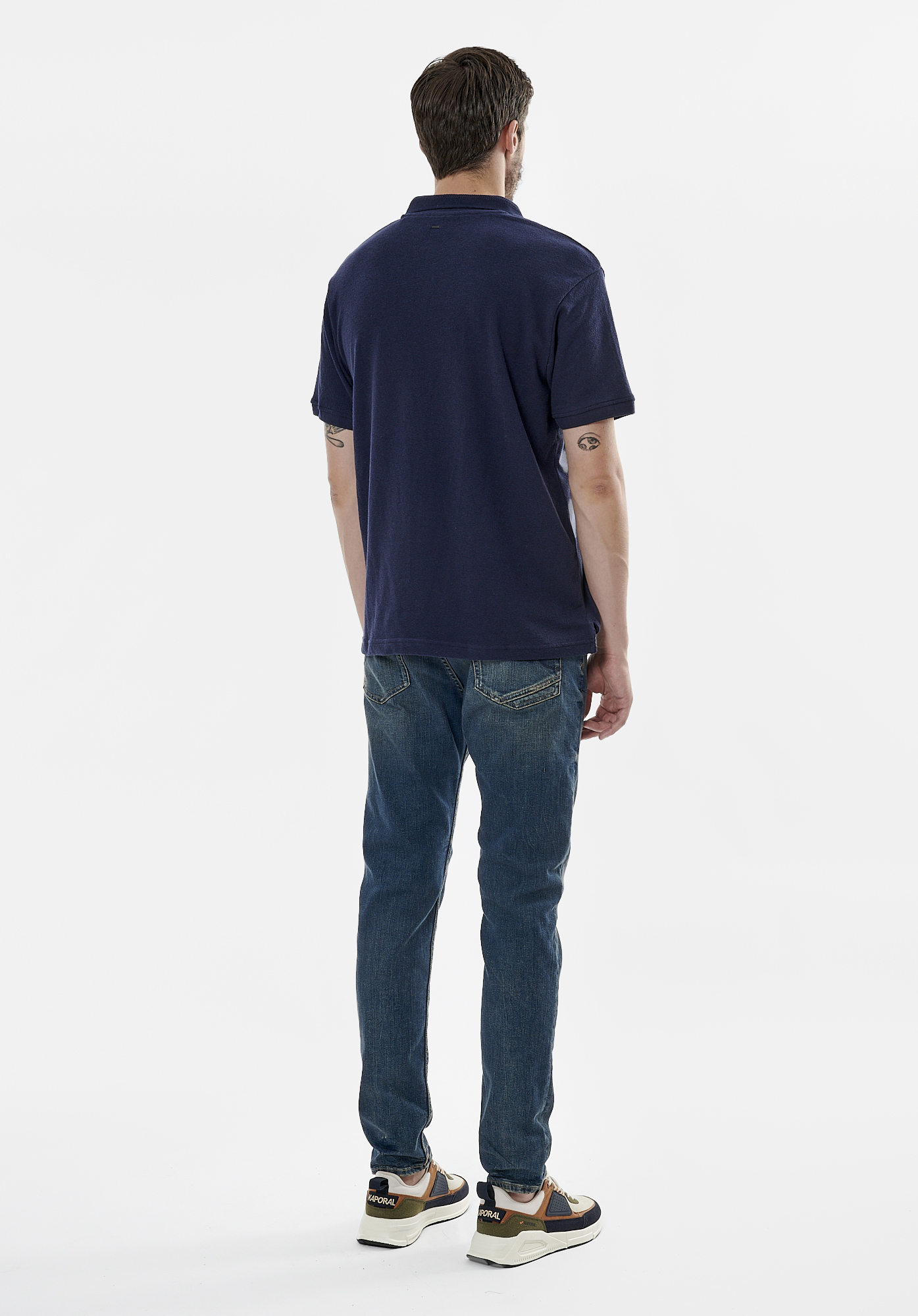 TREE   Polo bleu marine homme