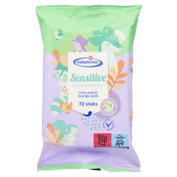 Trekpleister Sensitive Lotion Wipes 12 x 72 pieces