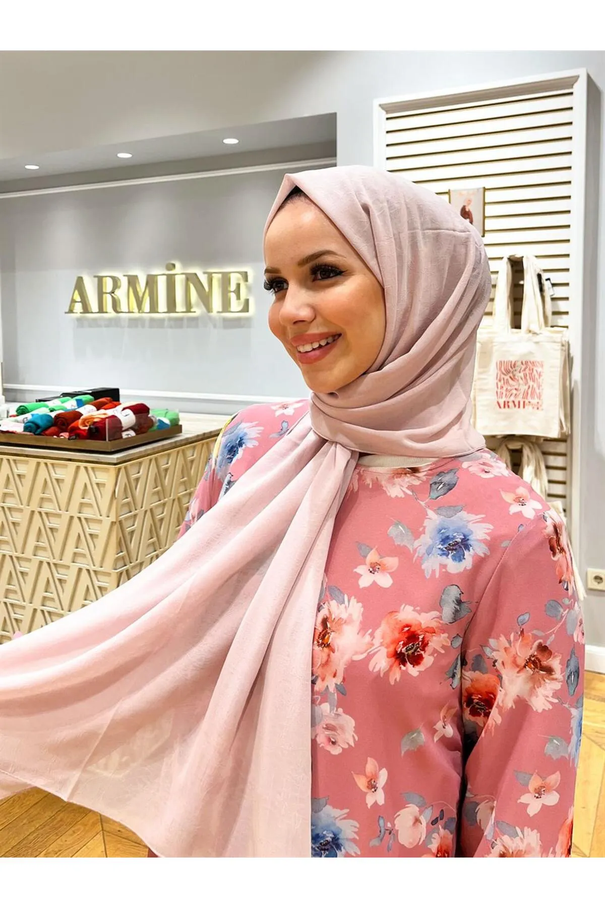 Armine  Trend Crinkle Chiffon-Schal – Atskrn-24 – Staubrosa