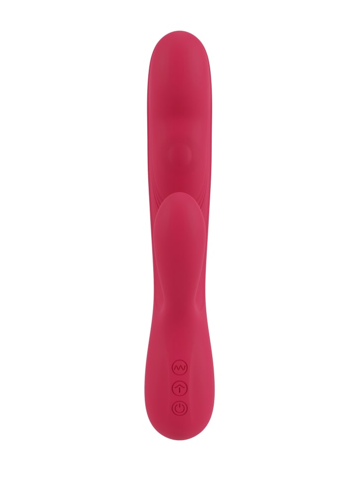 Sweet Smile Rabbitvibrator Thumping Rabbit Vibrator in rot günstig kaufen 21,2 cm