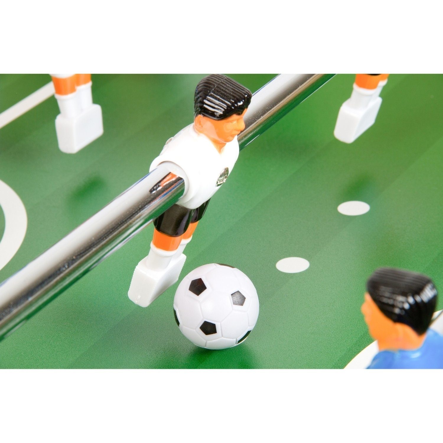GAMES PLANET Kickertisch Games Planet Kickertisch „Leeds“, 60kg, 4 Bälle, 2 Getränkehalter, Tischkicker-Tischfußball-Kicker, Farbwahl