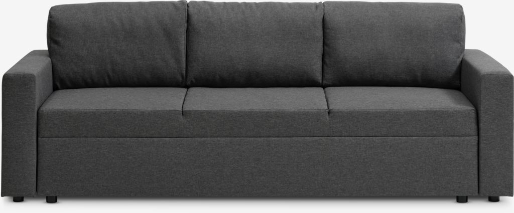 MARSLEV Sofa rozkładana MARSLEV 3-osobowa tkanina w kolorze ciemnoszarym