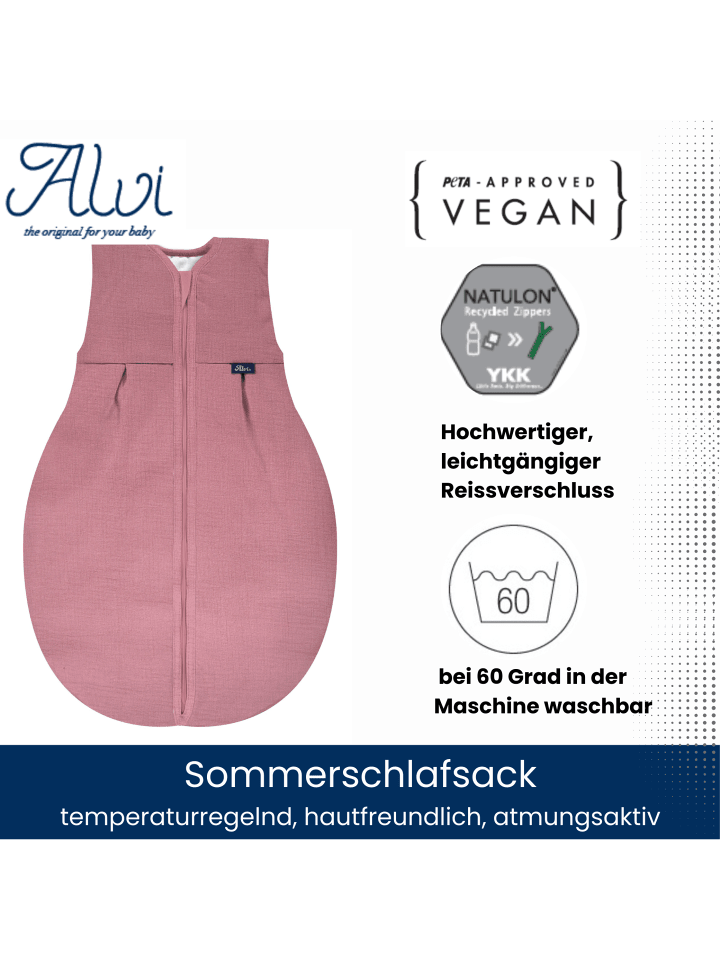 Kinderhaus Blaubär 4-Season Mull-Schlafsack TOP in Fox Glove günstig kaufen