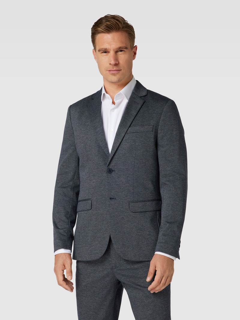 Slim Fit Sakko mit Brusttasche Modell 'AITOR' in dunkelblau