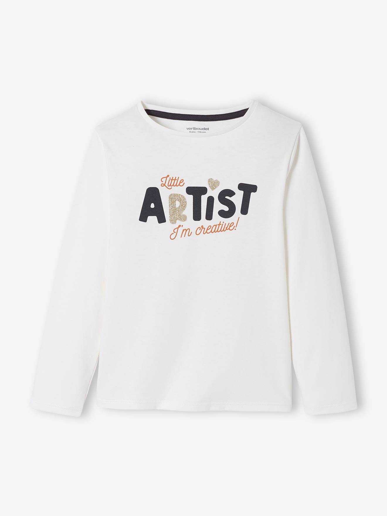 Lot de 3 t-shirts Basics fille manches longues lot blanc