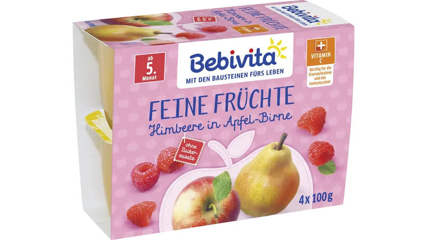 Bebivita Feine Früchte Himbeere in Apfel-Birne 400 g