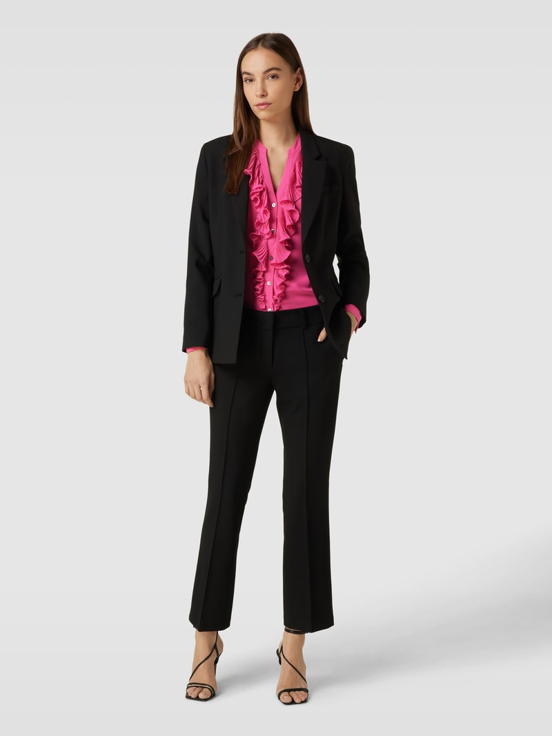 Bluse mit Volants in pink