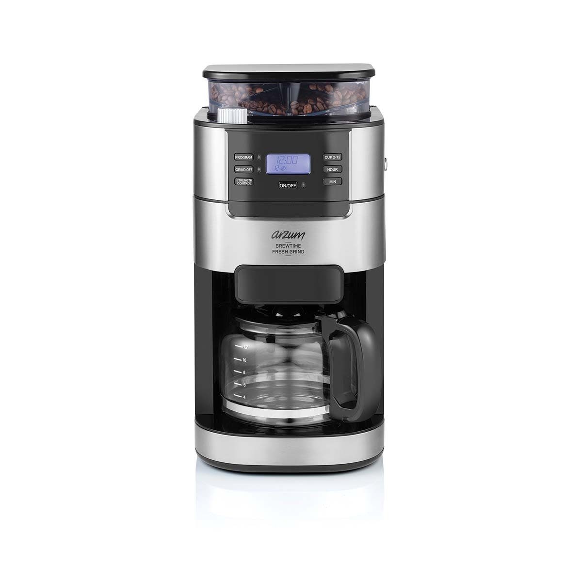 Arzum Kaffeemaschine mit Mahlwerk Brewtime Fresh Grind Filterkaffeemaschine Kaffeemaschine mit Mahlwerk