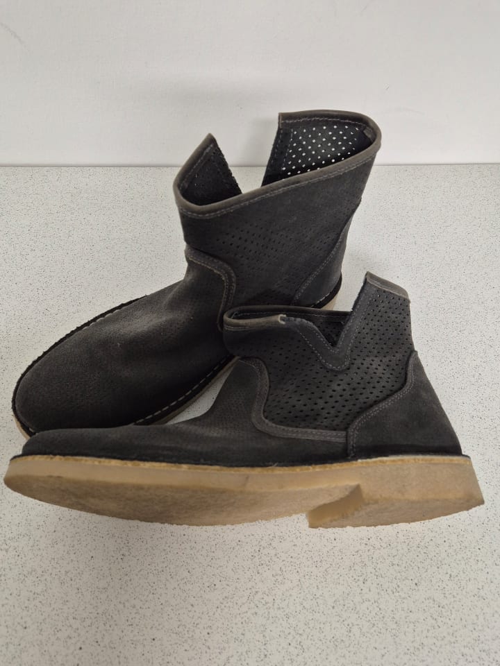 kmins woman Leder-Ankle-Boots in Dunkelgrau günstig kaufen 40