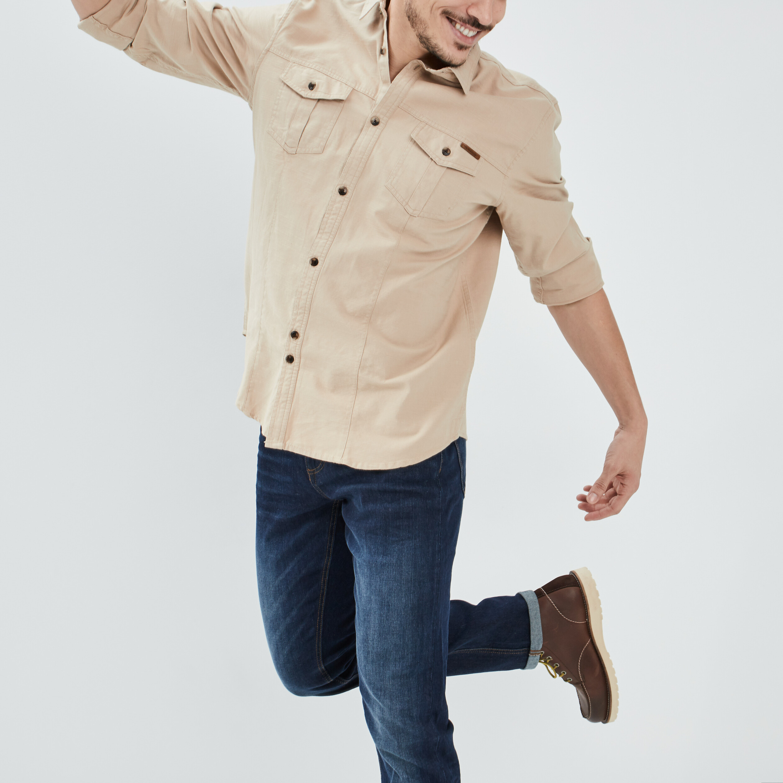 Chemise Trappeur sable homme | La Halle