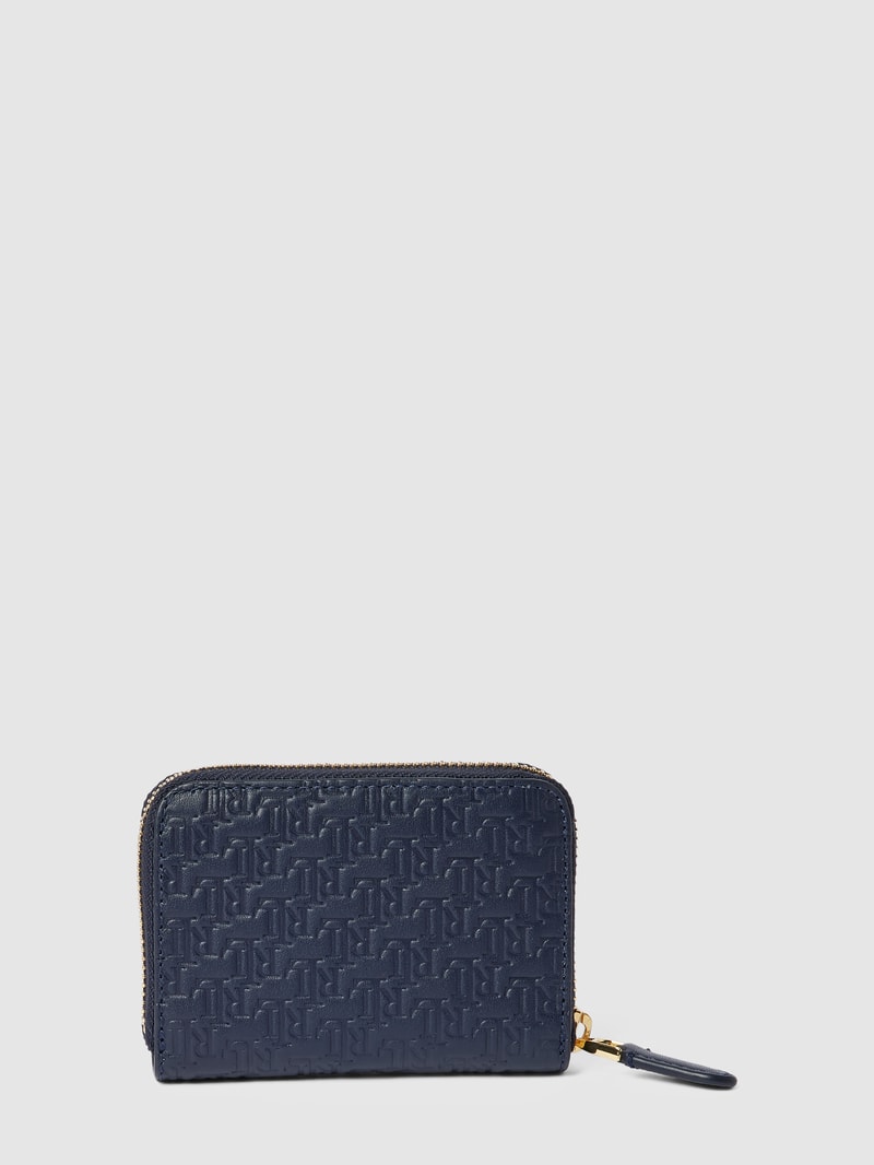 Portemonnaie mit Label-Details in marineblau