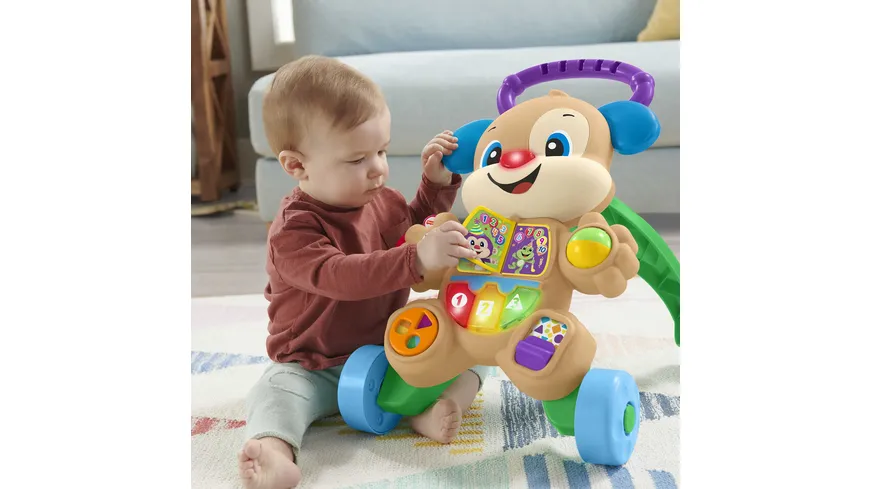Fisher-Price Lernspaß Hündchens Lauflernwagen, Lauflernhilfe Baby, Laufwagen