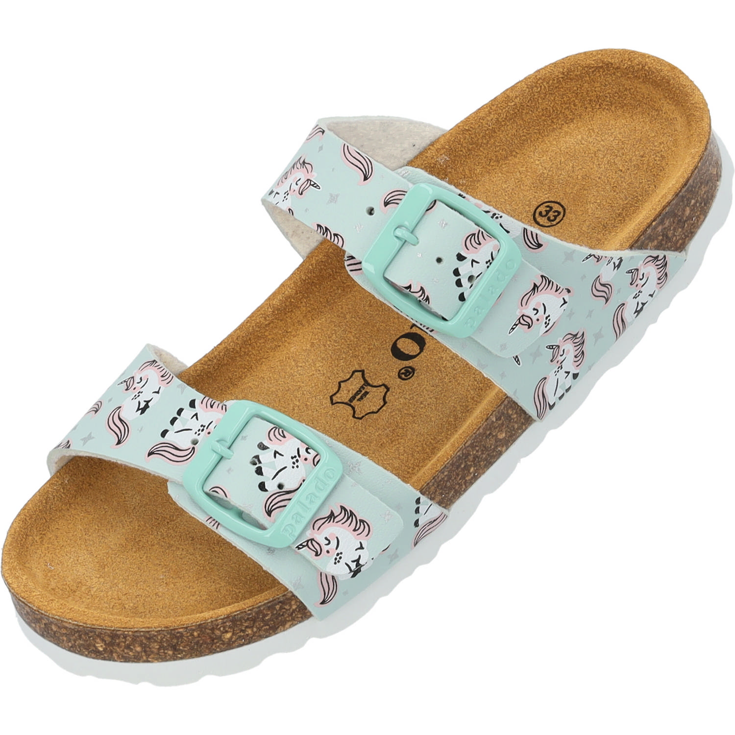 Palado Kids Samos G Print, Pantoletten, Kinder, Türkis Unicorn