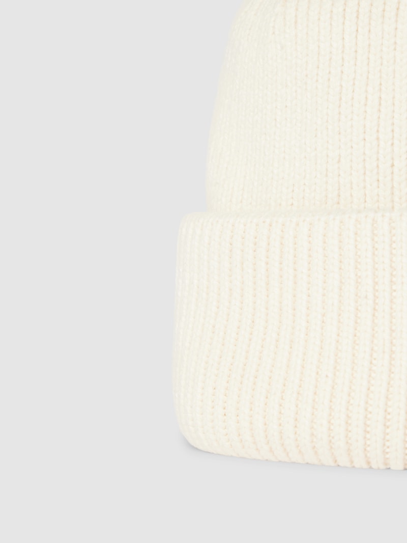 Beanie in Strick-Optik Modell 'MILLA' in beige meliert