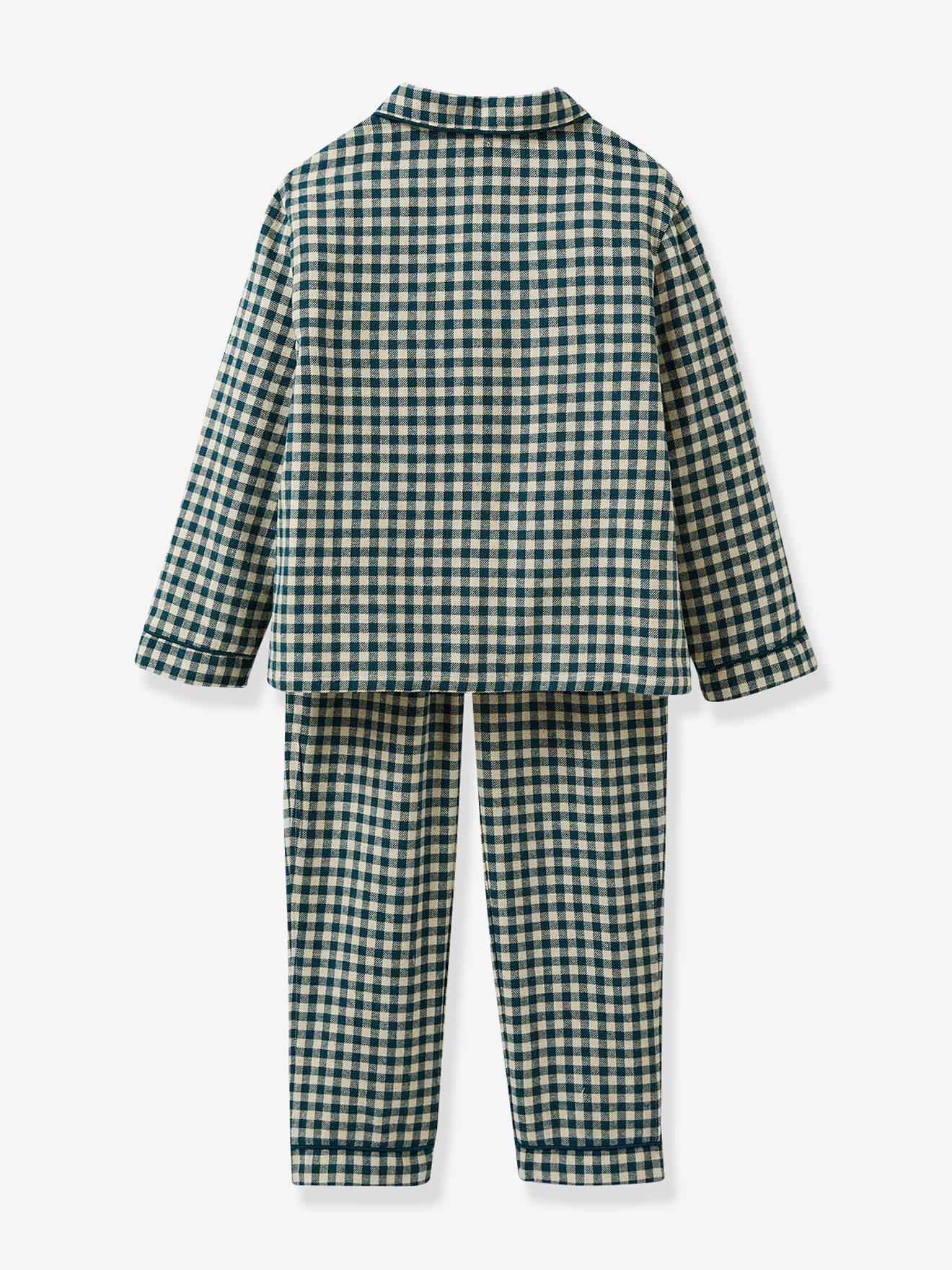 Pyjama classique Garçon Vichy CYRILLUS carreaux vert