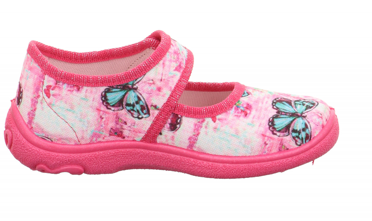 BELINDA - Pink/MehrfarbigHausschuh mit Klettverschluss