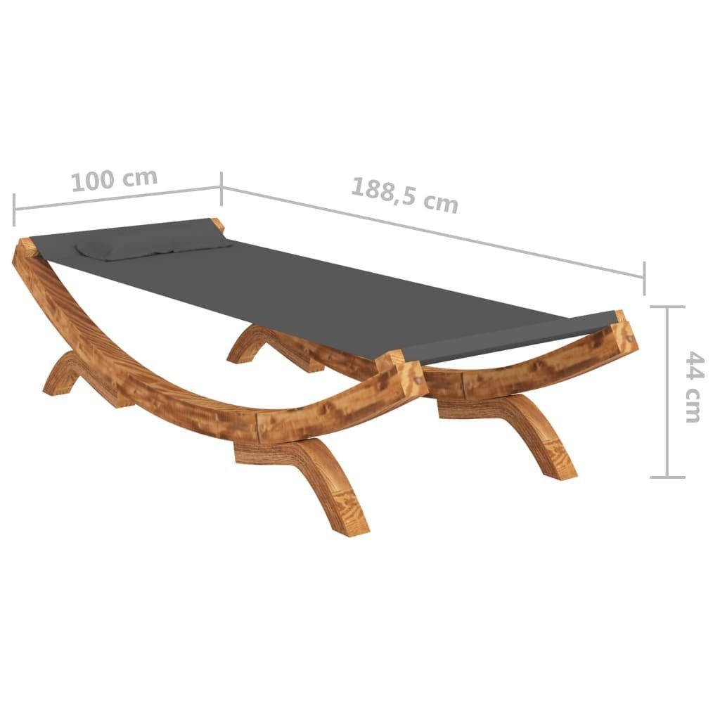 vidaXL Hängematte Hängematte 100x188,5x44 cm Bugholz Massiv Anthrazit