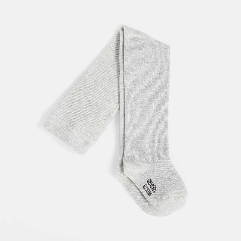 Collants chauds pailletés gris bébé fille