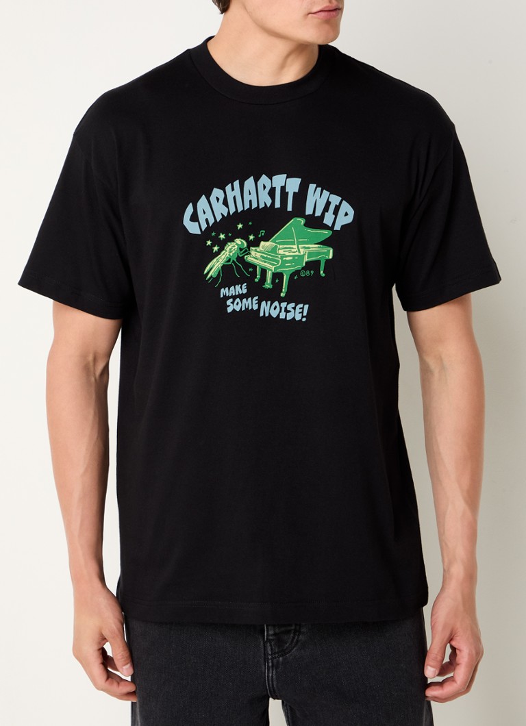 Tricou Carhartt WIP Noise din bumbac organic cu logo imprimat.