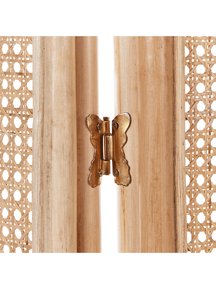 Beliani Paravent CORTONA in /Heller Holzfarbton - (W) 118 x (H) 180 x (L) 3 cm günstig kaufen onesize
