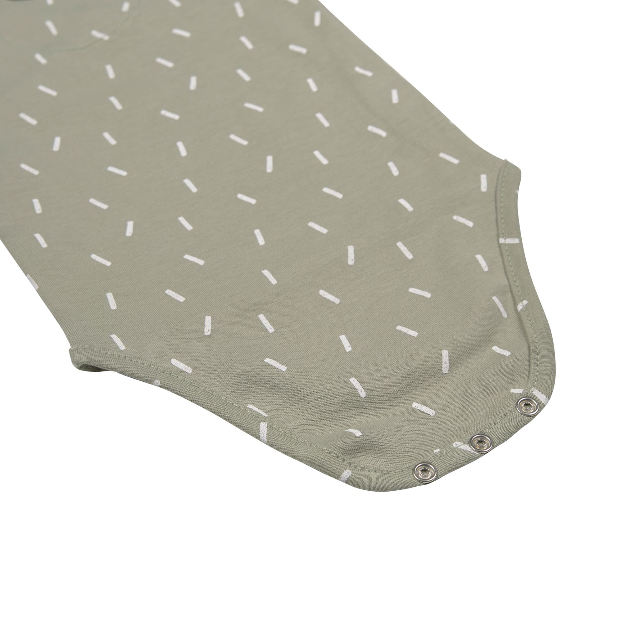 Baby Wickelbody langarm - Bio Baumwolle, Striche, Oliv