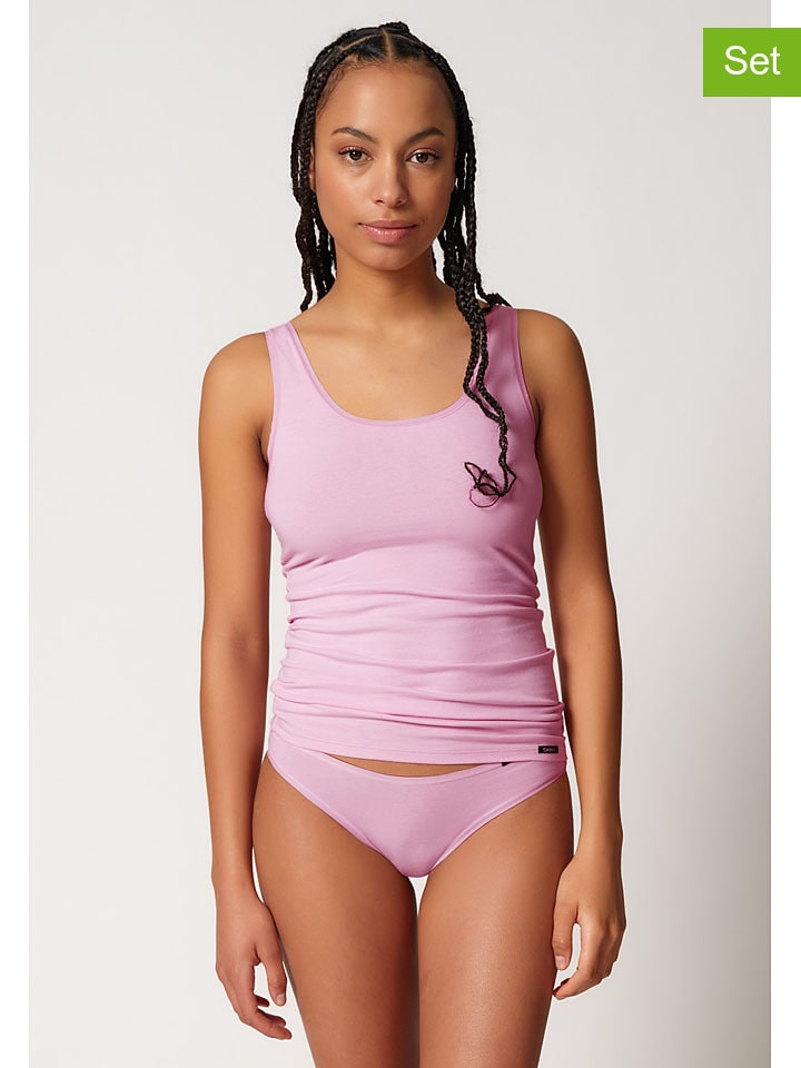 Skiny 2er-Set: Hemdchen in Rosa/ Weiß günstig kaufen