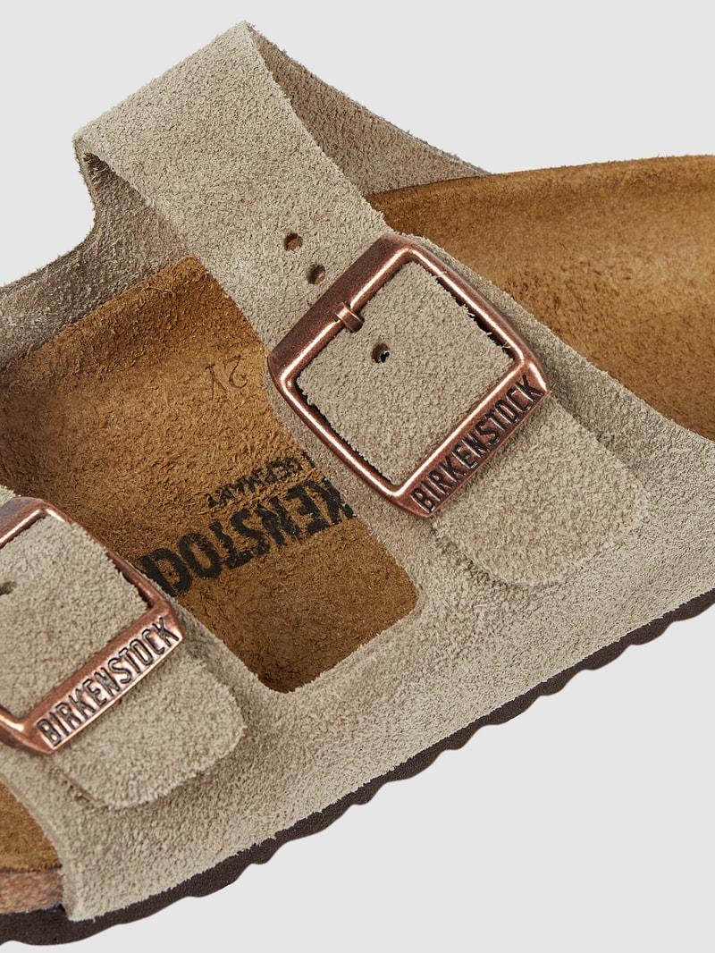 Sandalen aus Veloursleder Modell 'Arizona' in taupe