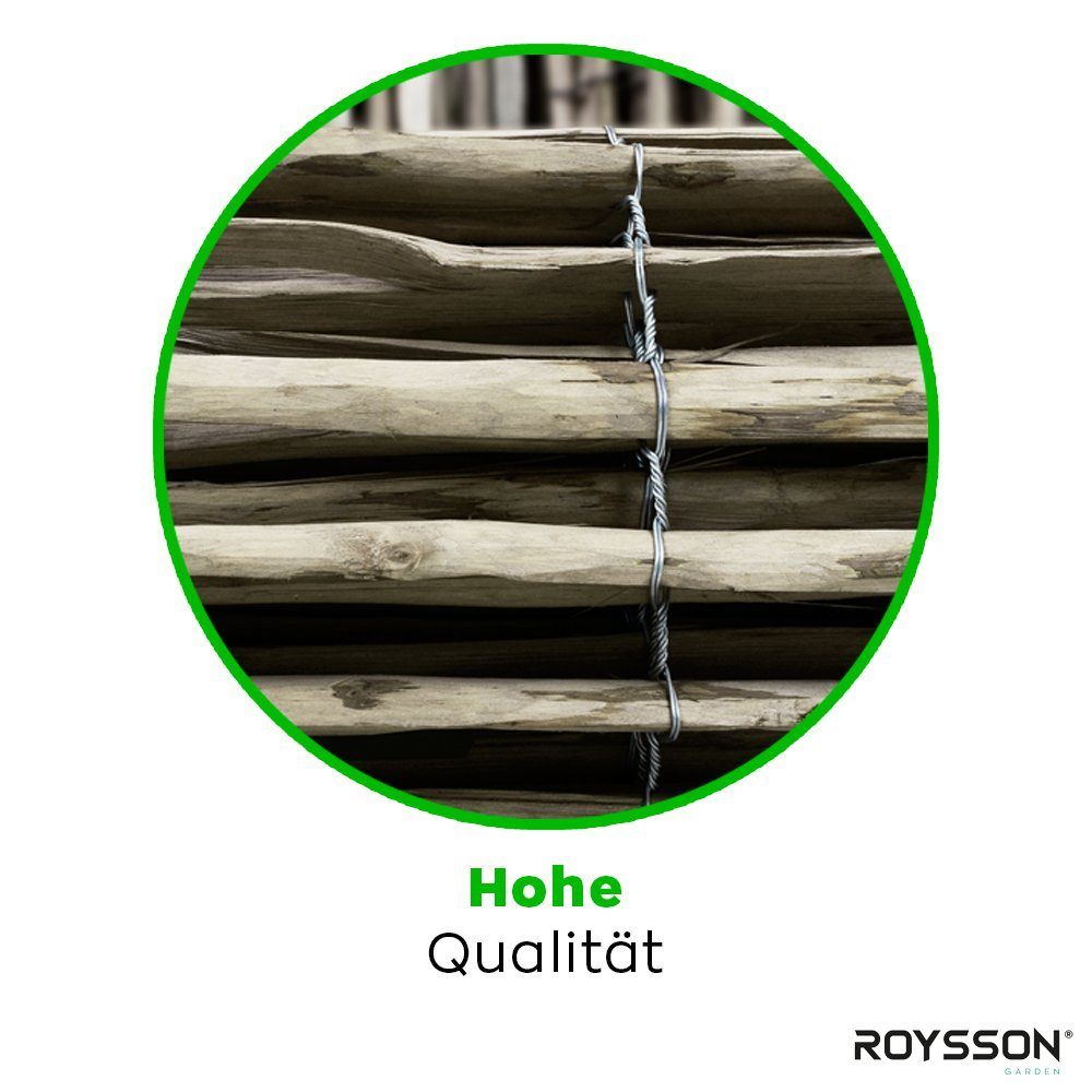 Roysson Garden Staketenzaun Staketenzaun imprägniert Höhe 90 cm 3-4 Abstand