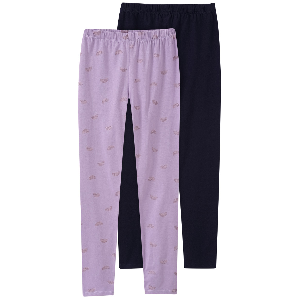 2 Mädchen Leggings in verschiedenen Dessins