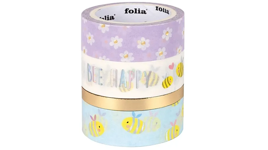 folia Washi-Tape 4er Set Bees 20 m