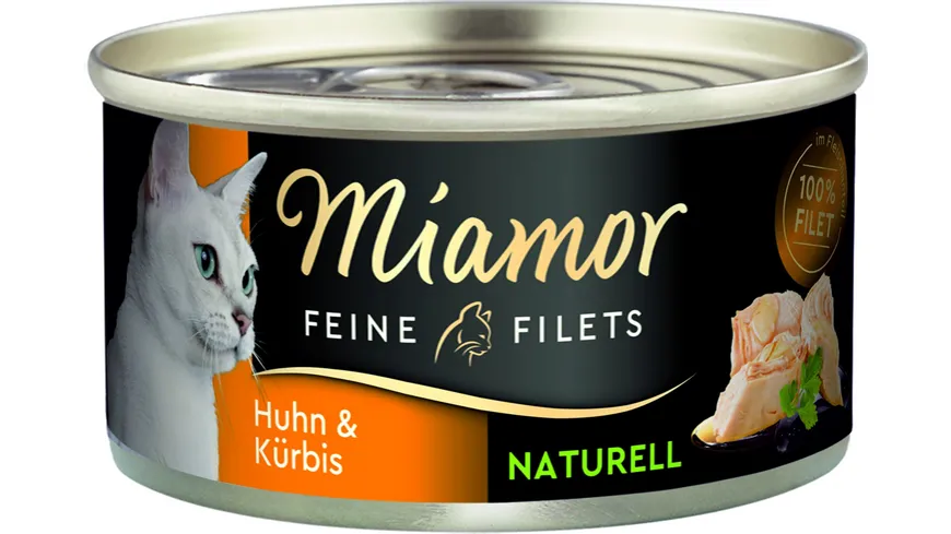 Miamor Katzennassfutter Feine Filets Naturell Huhn & Kürbis 80 g