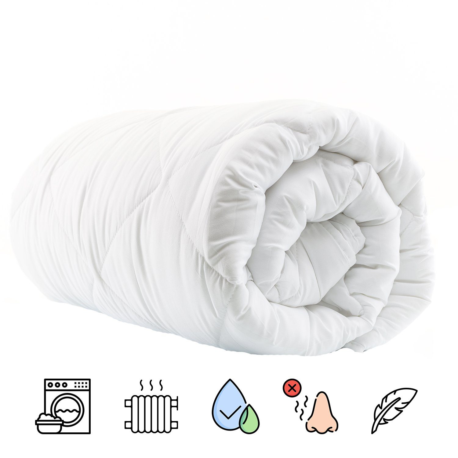 Bettdecke + Kopfkissen, Mikrofaser Bettdeckenset Bettdecke und Kissen Set Steppdecke Ganzjahresdecke mit Kissen 2-teilig oder 3-teilig Bettdecken VERSCHIEDENE GRÖßEN UND FÜLLUNGEN + Kopfkissen 80 x 80cm Füllung 900Gr, Welt der Träume, Füllung: 100% P