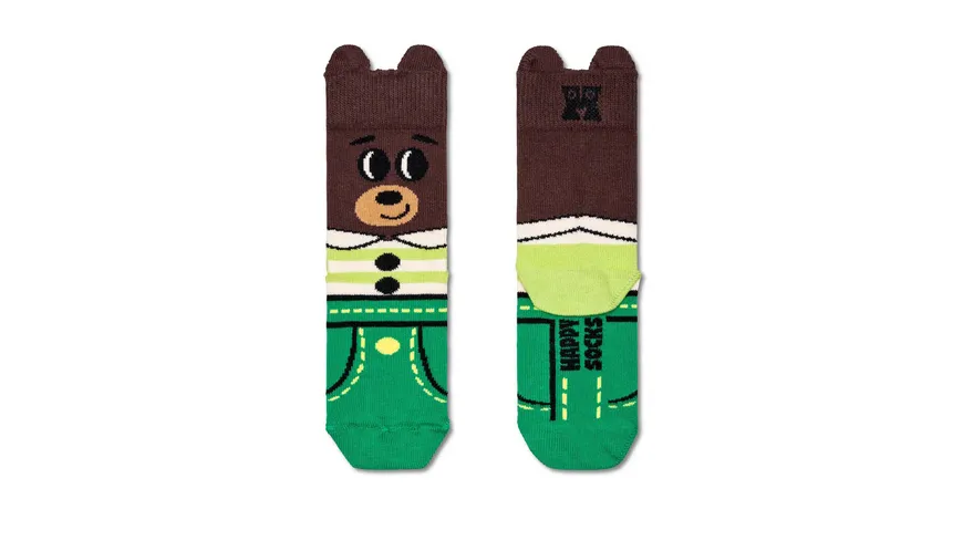 Happy Socks Kinder Socken Kids Bear Brown