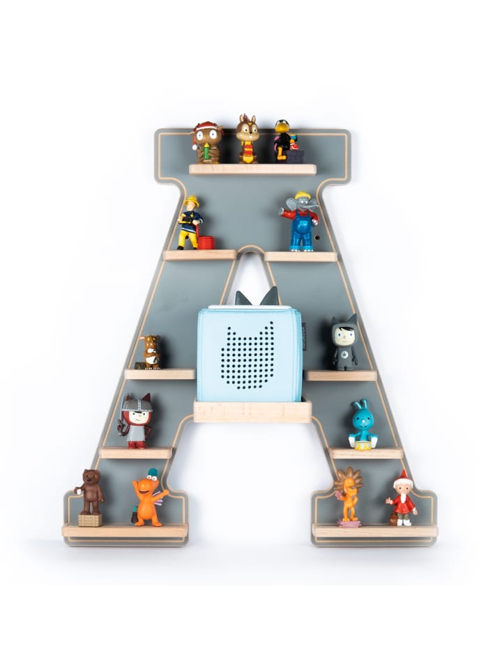 BOARTI Holz Regal Buchstabe A für Toniebox Tonies Figuren in Grau günstig kaufen onesize