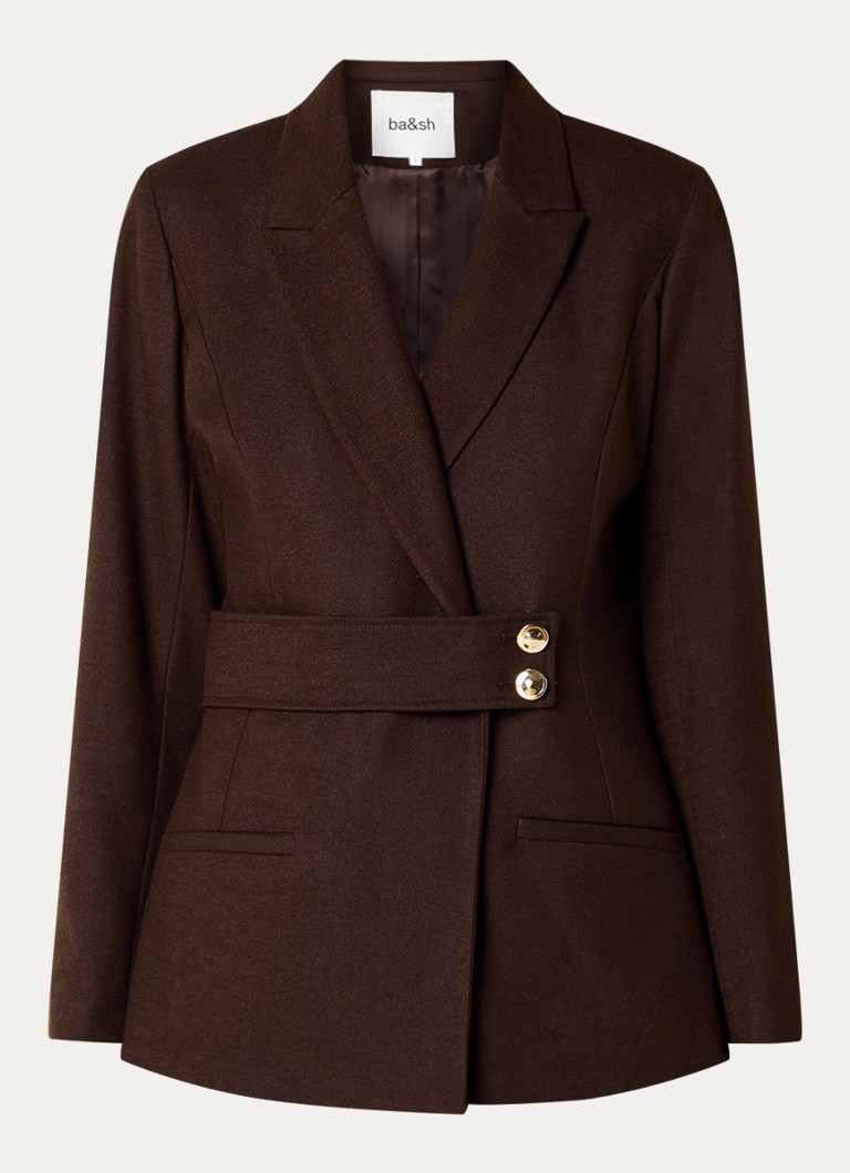 ba&sh Bule blazer with shoulder pads and welt pockets