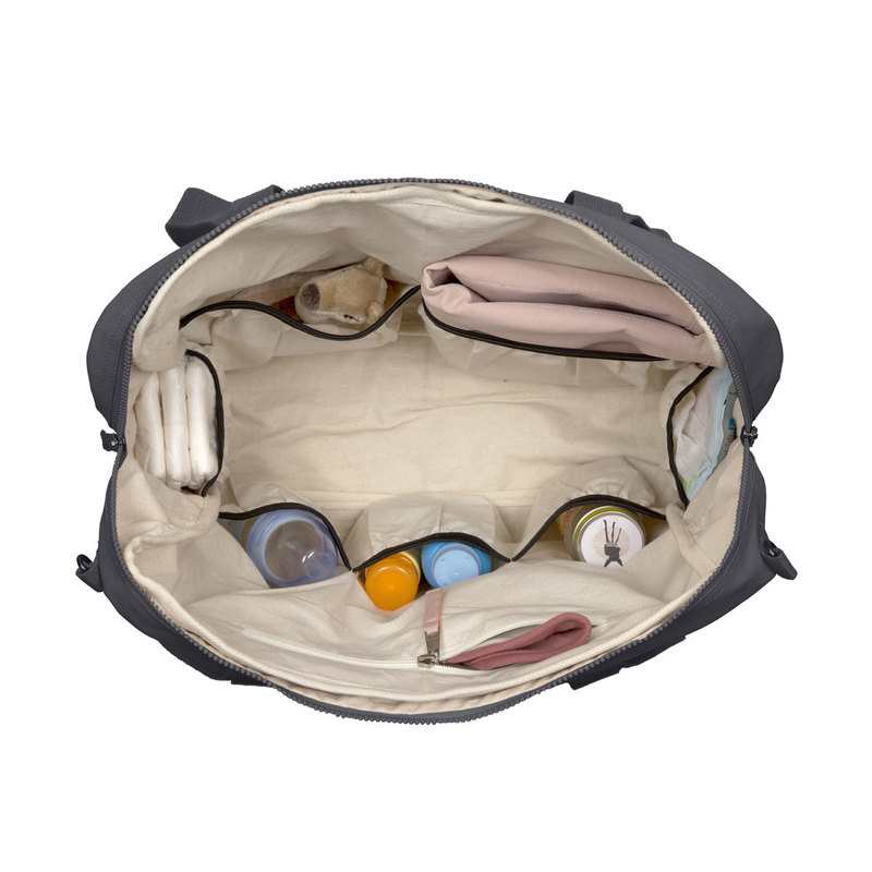 Sac à langer coton Essential gris anthracite Lässig