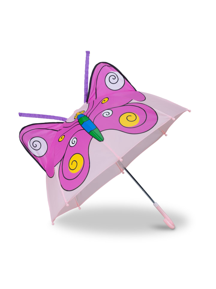 relaxdays Kinderregenschirm Schmetterling in Pink günstig kaufen onesize